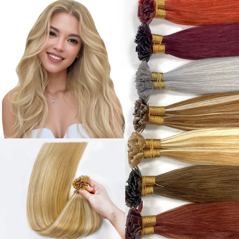 Extension de cheveux humains raides par ktFlat Tip