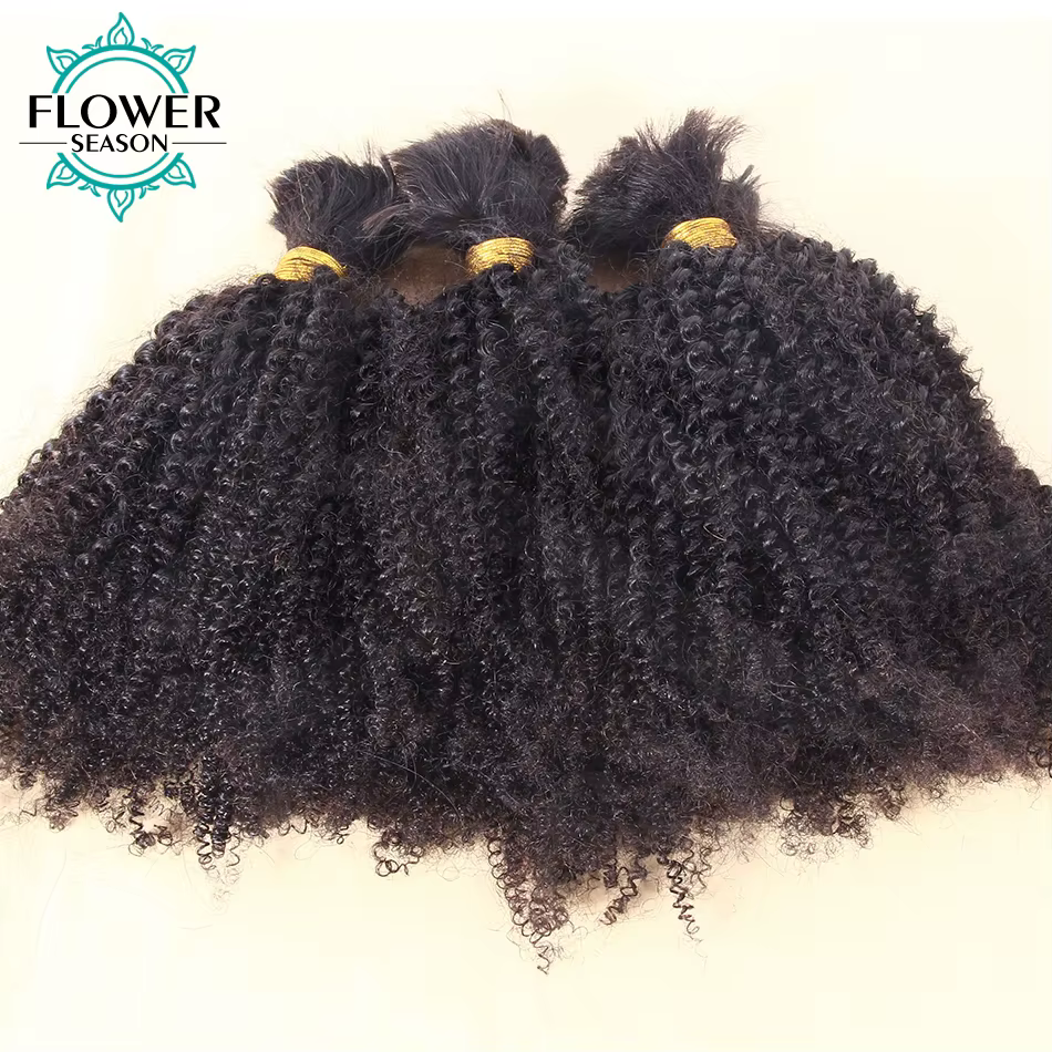 Afro Kinky Curly Human Hair Bulk