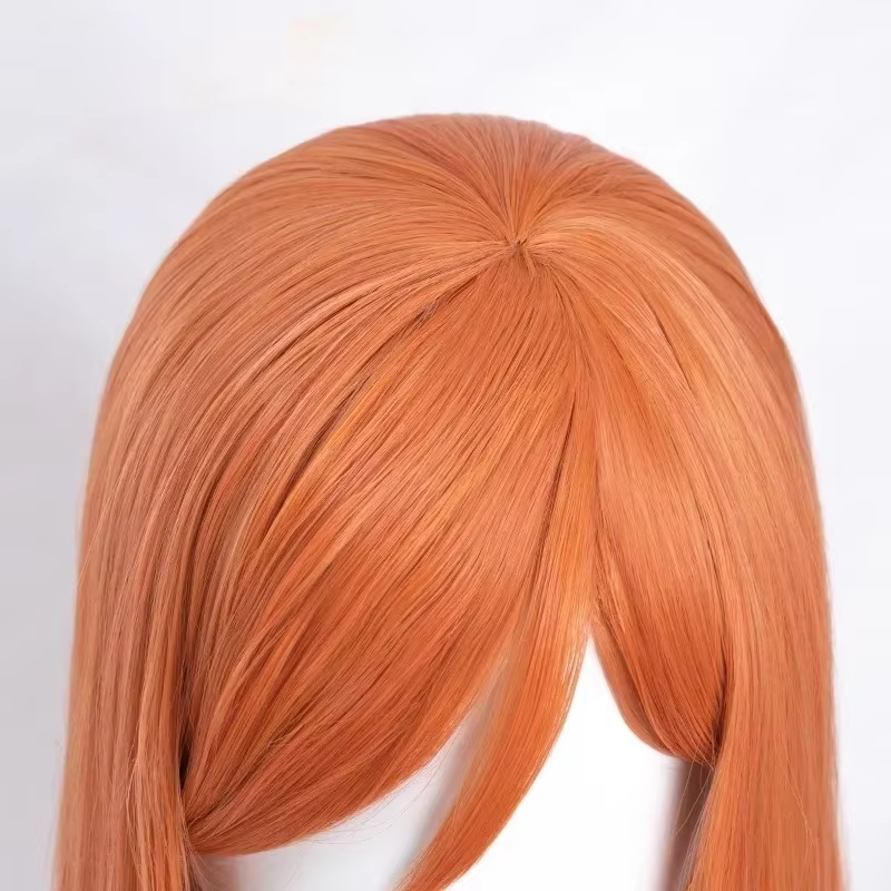 Anime eau de javel Inoue Orihime Cosplay Costume cheveux Super longs Orange bande dessinée perruques résistant à la