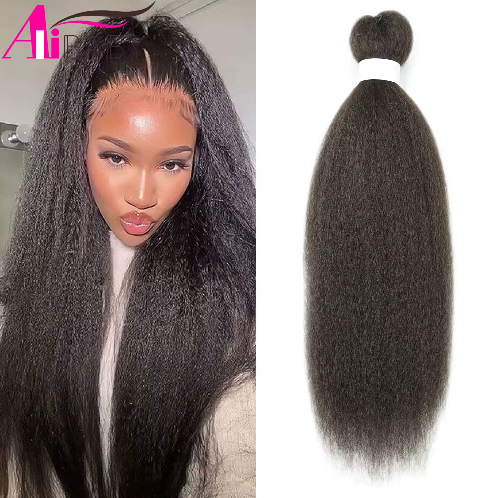 Alibaby 26 pouces Vixen cheveux paquets synthétiques Yaki droite Crochet Extensions