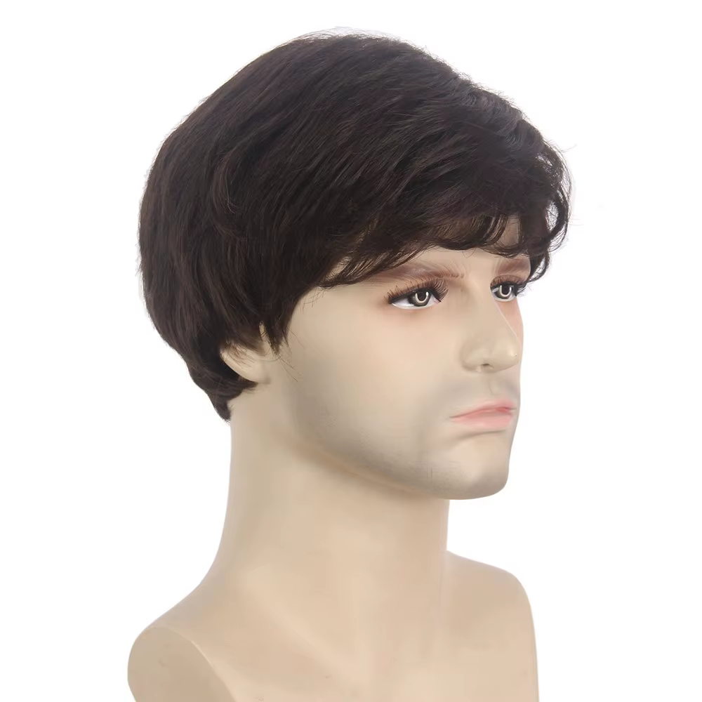 Perruque marron pour hommes