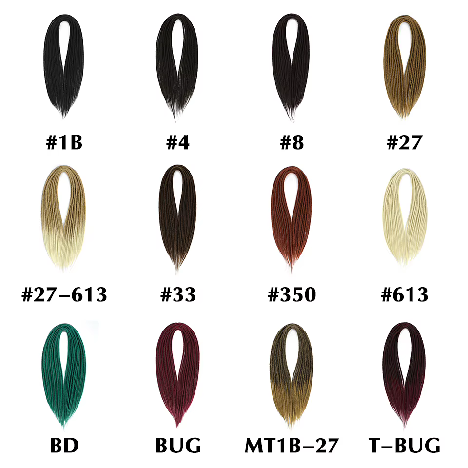 Extensions DE cheveux synthétiques Dreadlock à Double extrémité