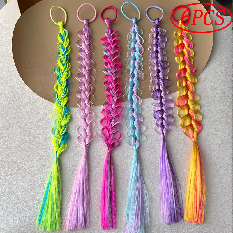 Extensions de cheveux tressés colorés avec pinces