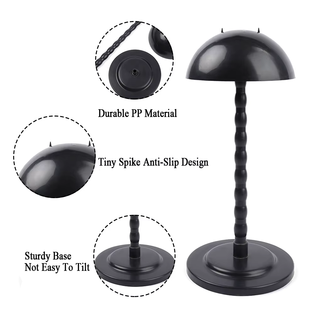 Support de perruque en plastique pliable