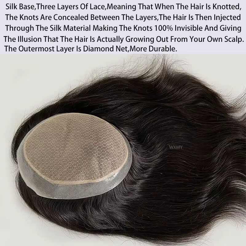 Perruques de cheveux longs personnalisées pour hommes