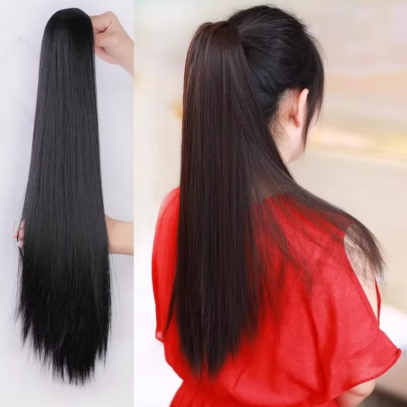Extensions de cheveux longs et raides de style chinois traditionnel