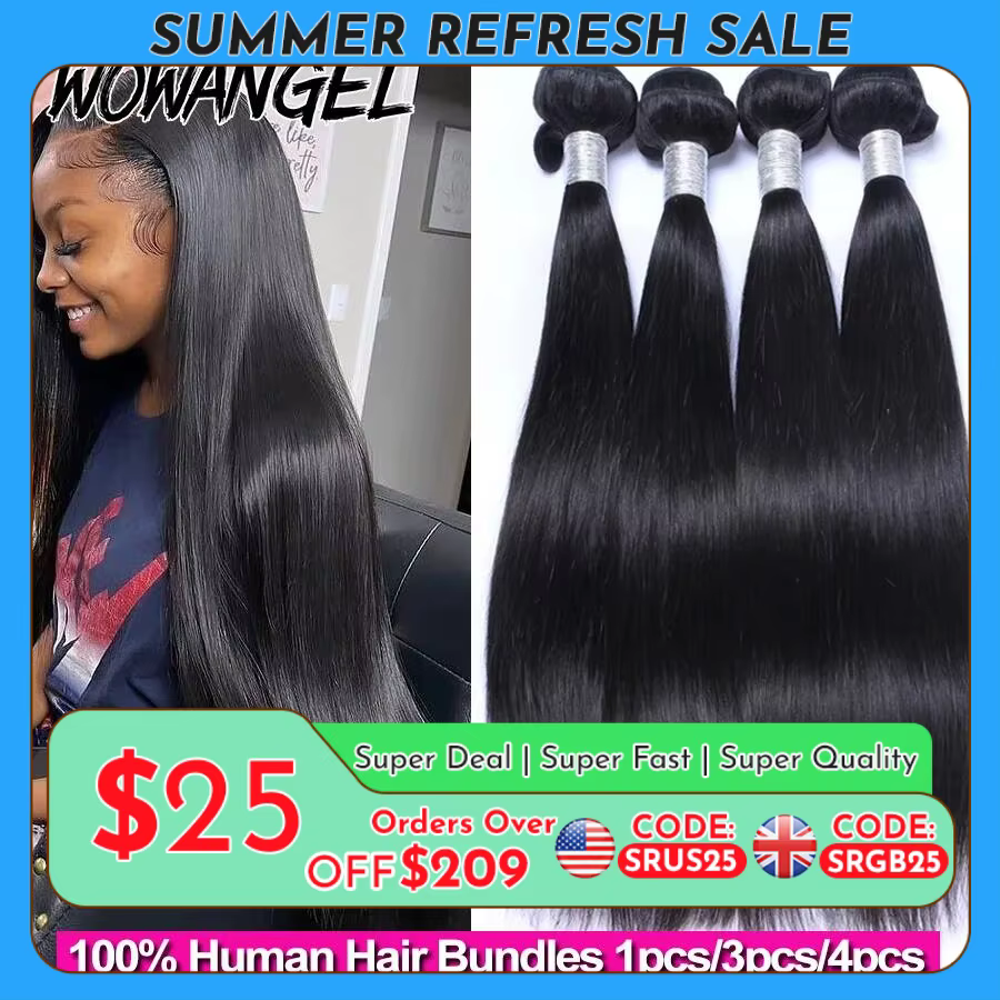 Wow Angel-Bundles de cheveux humains raides brésiliens Remy