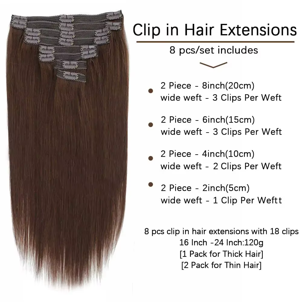 Extensions de cheveux à clipser