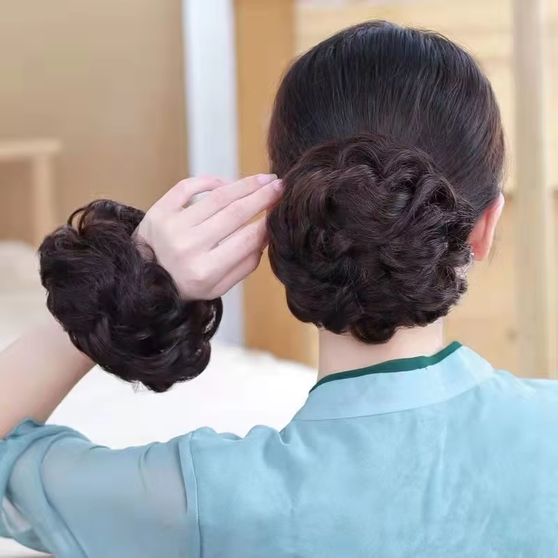 Chignon Donut Chignon Updo avec corde à cheveux élastique-Extensions de cheveux synthétiques pour un usage quotidien