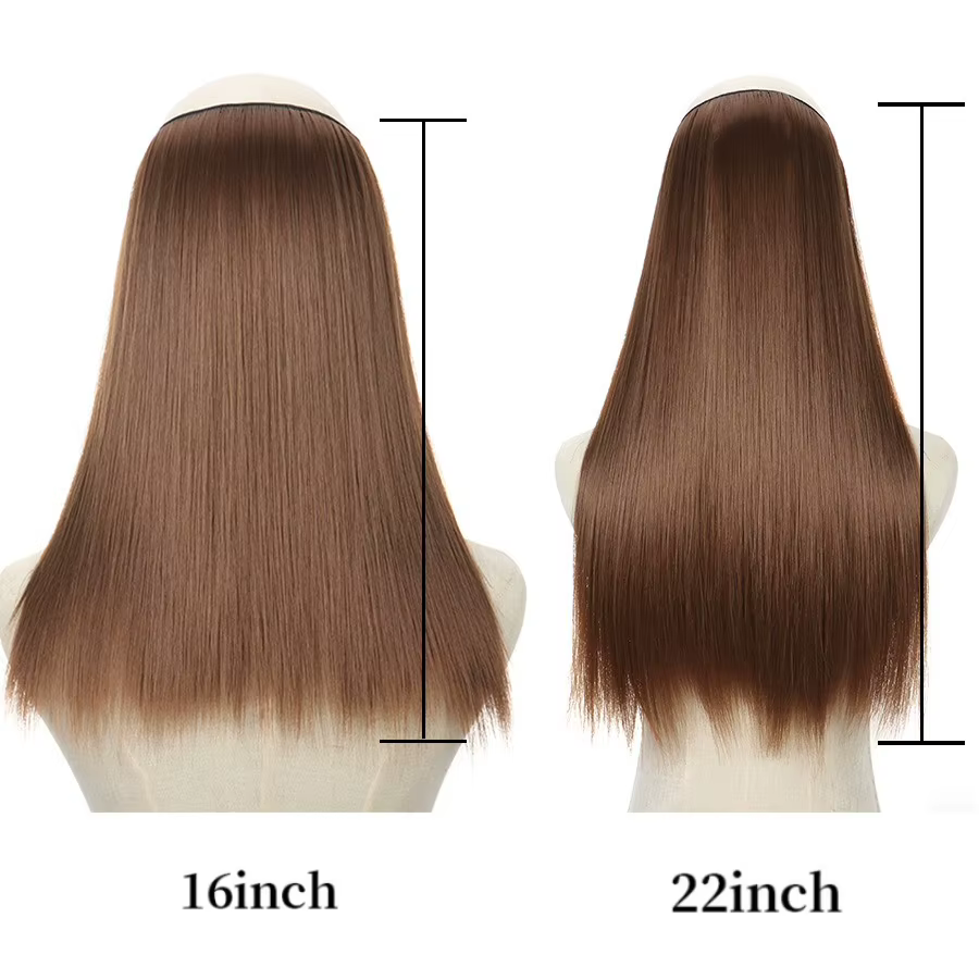 Extensions de cheveux invisibles 16/22 pouces avec bandeau