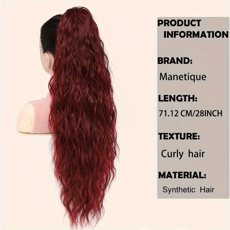 Extensions de queue de cheval longue bouclée pour femme