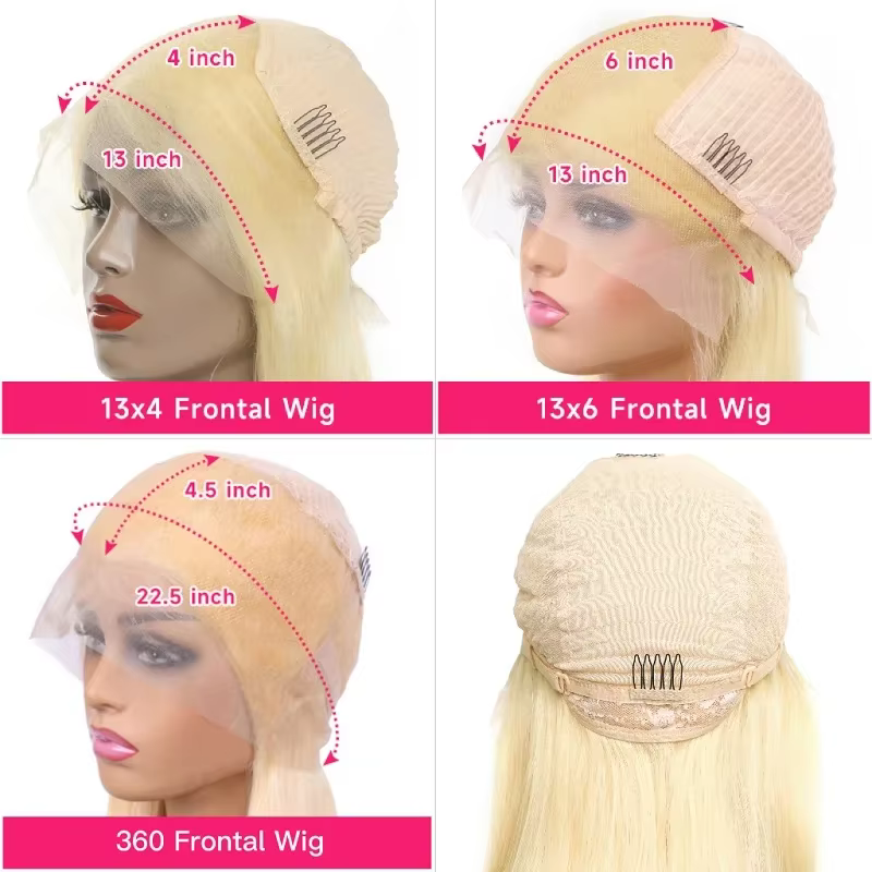 360 dentelle frontale perruque 613 Blonde 13x4 13x6 vague de corps