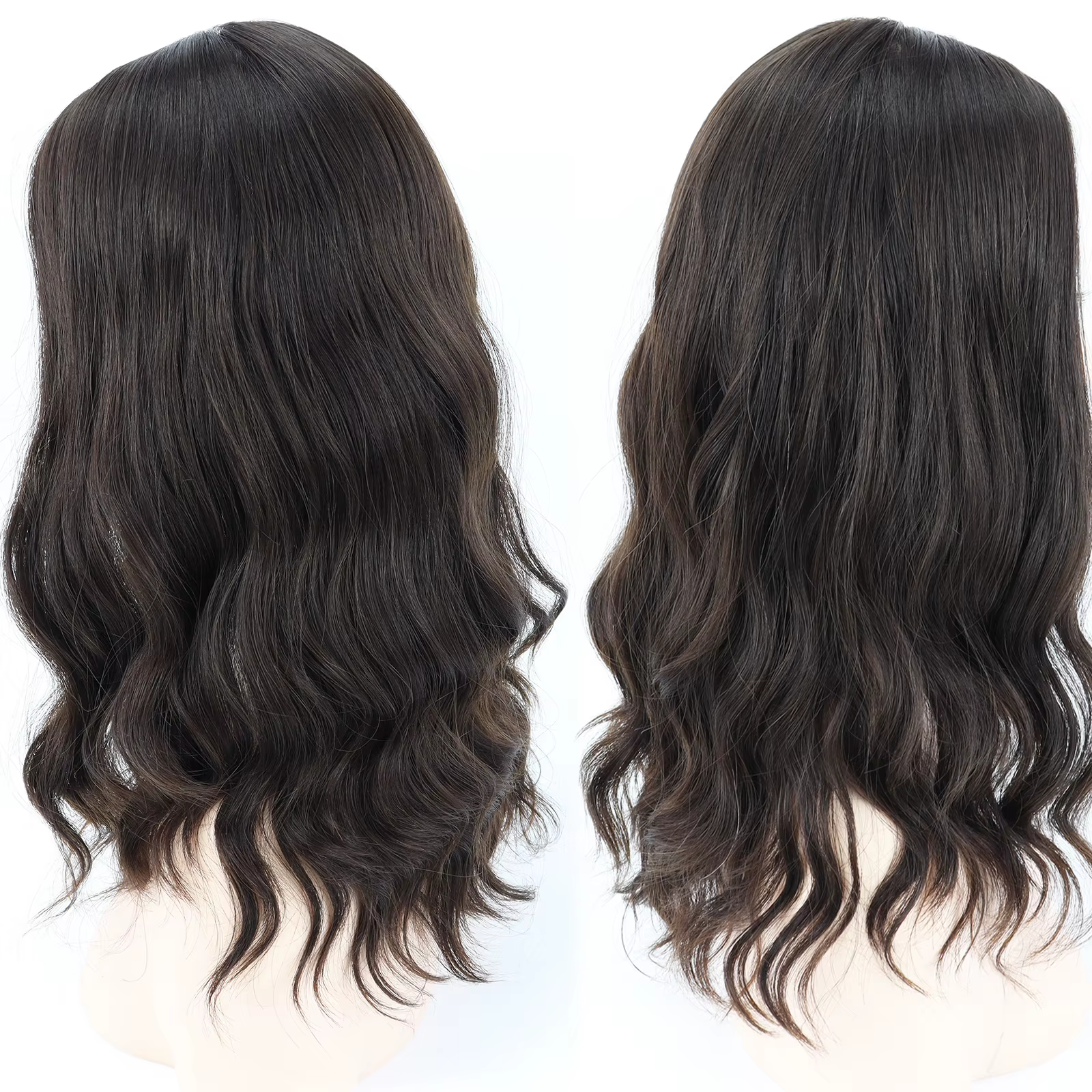 Perruque de cheveux humains ondulés naturels pour femmes