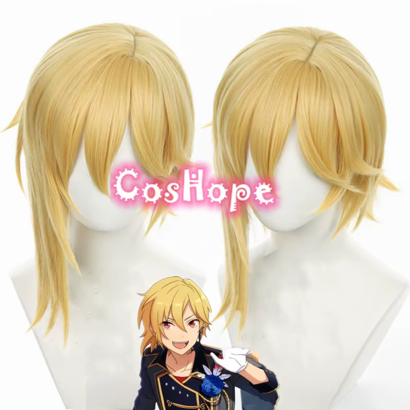 Nazuna Nito Cosplay perruque Cosplay 40 cm perruque blonde dorée Cosplay Anime Cosplay perruques résistant à la chaleur perruques synthétiques