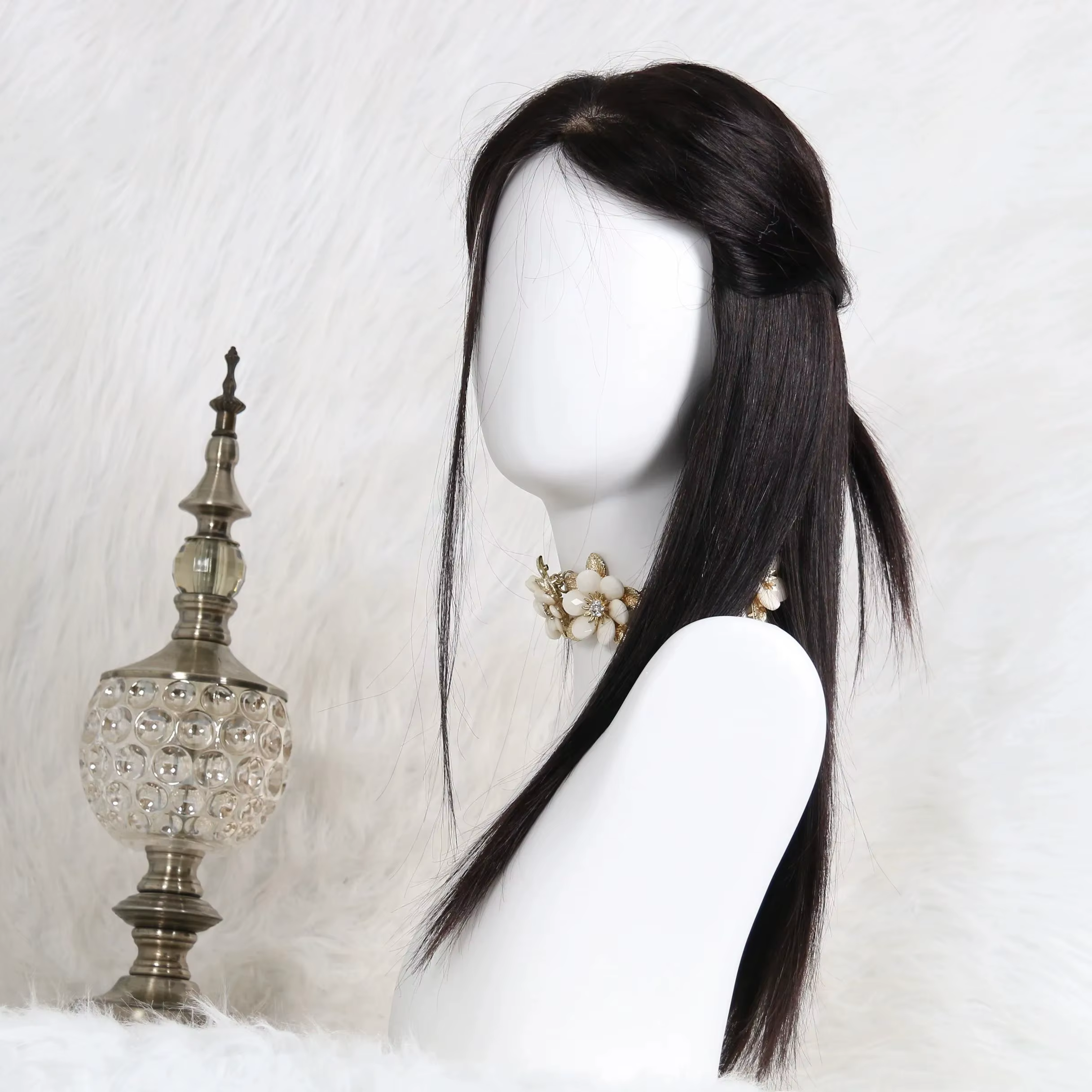 Perruque médicale 100% cheveux humains vierges