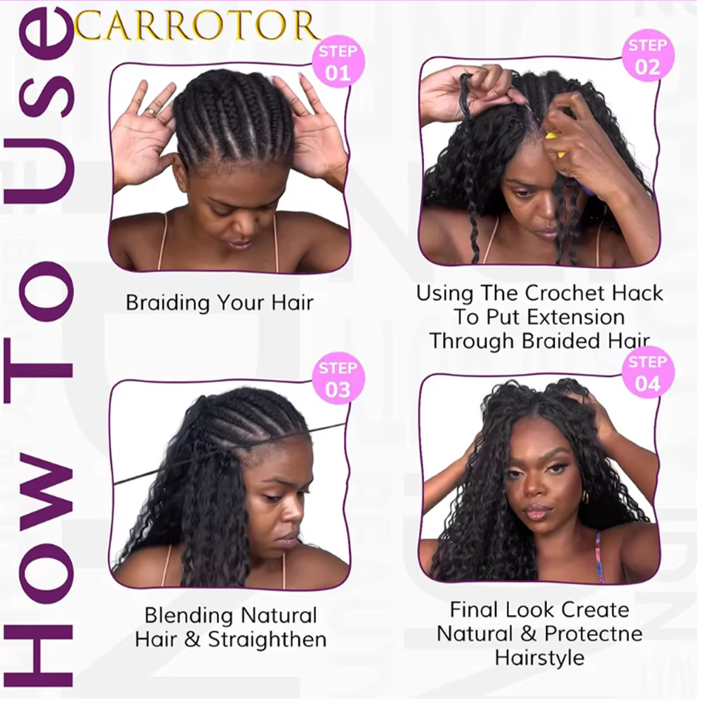 Extensions de cheveux humains tressées au crochet, couleur blond miel 613, ondulations profondes, pré-séparées, sans nœuds