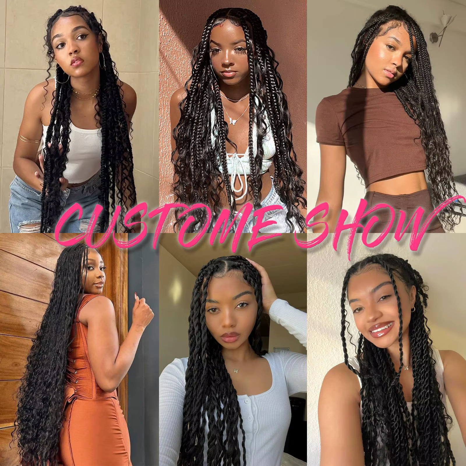Extensions de cheveux synthétiques à tresser