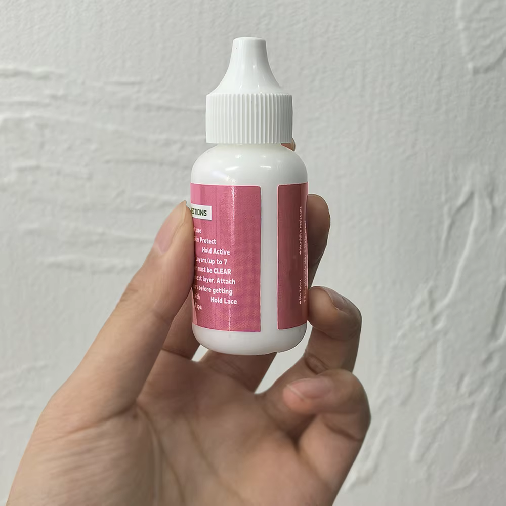Colle pour perruque en dentelle - 1,3 oz, colle liquide imperméable pour perruques, colle invisible pour perruques, colle adhésive pour perruques à tenue forte et longue durée, colle blanche