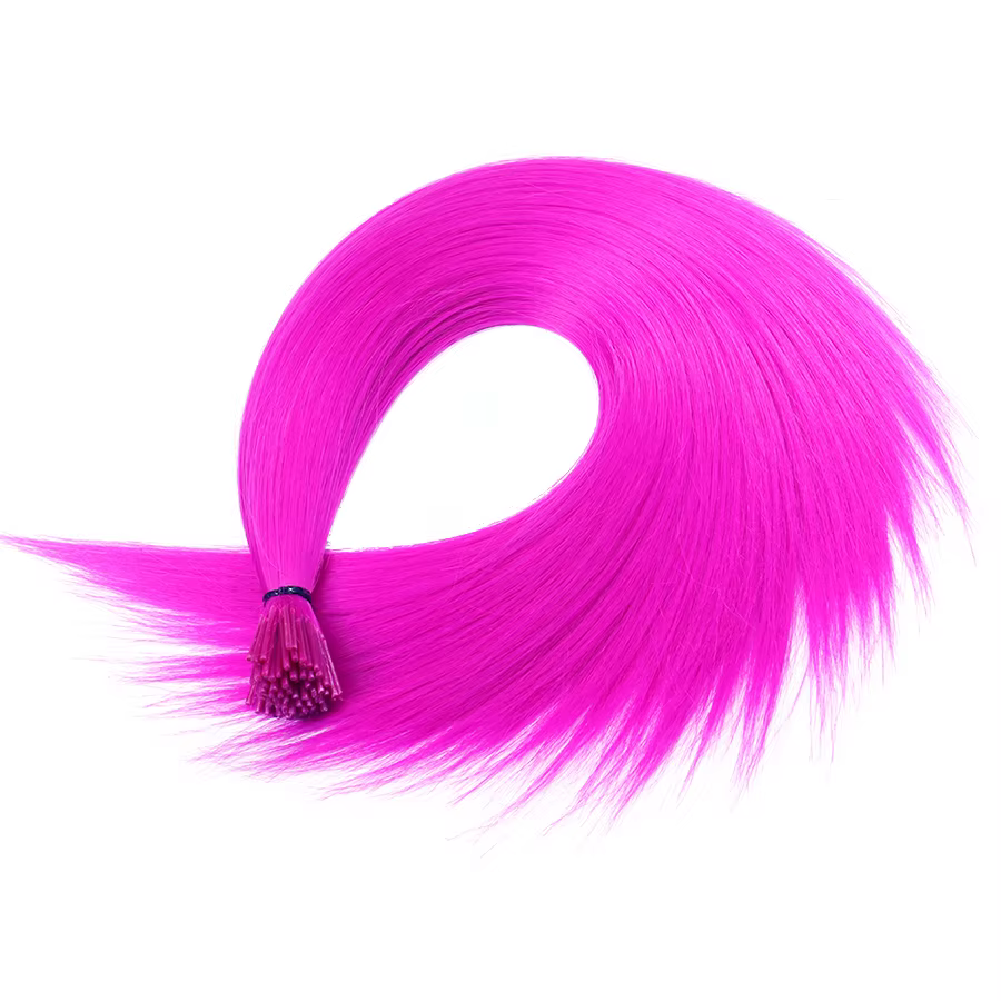 Teinture capillaire synthétique arc-en-ciel faux Extensions de cheveux colorés Kanekalon i-tip kératine Fusion pour