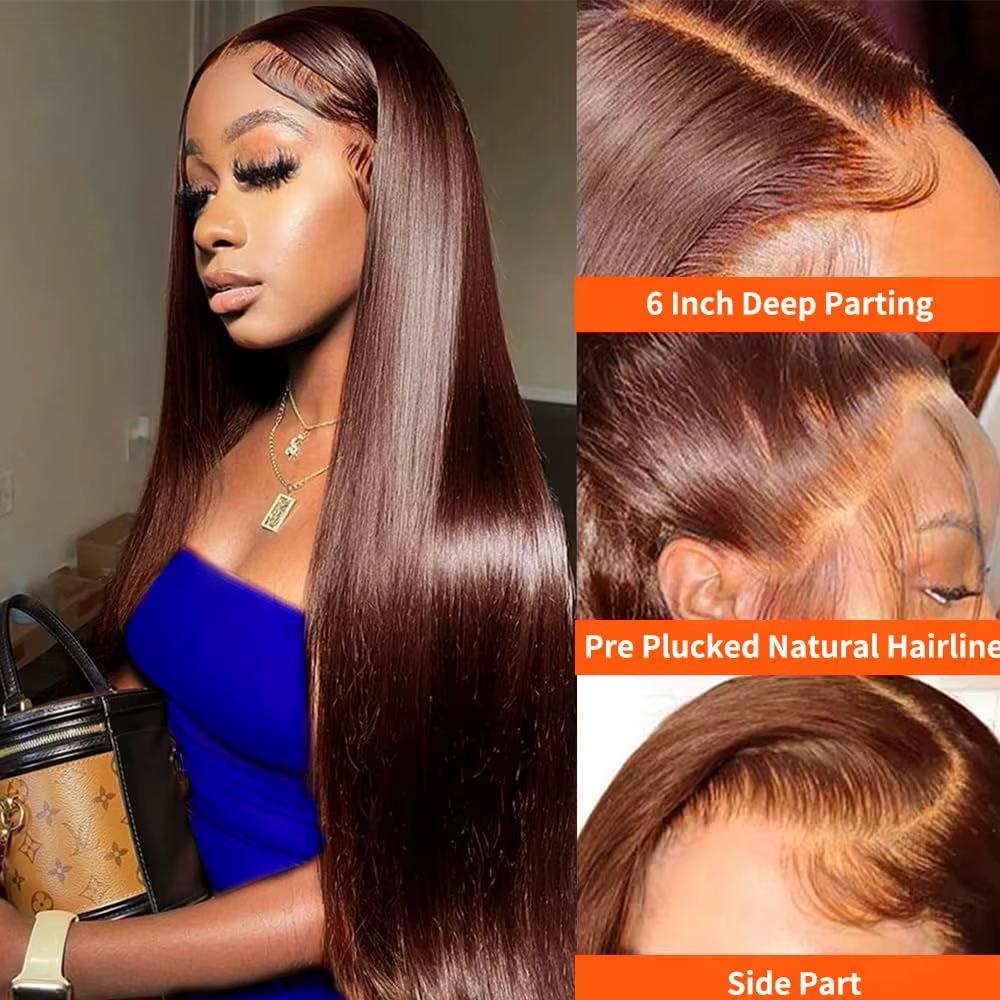 Perruque Lace Front Synthétique Longue et Lisse