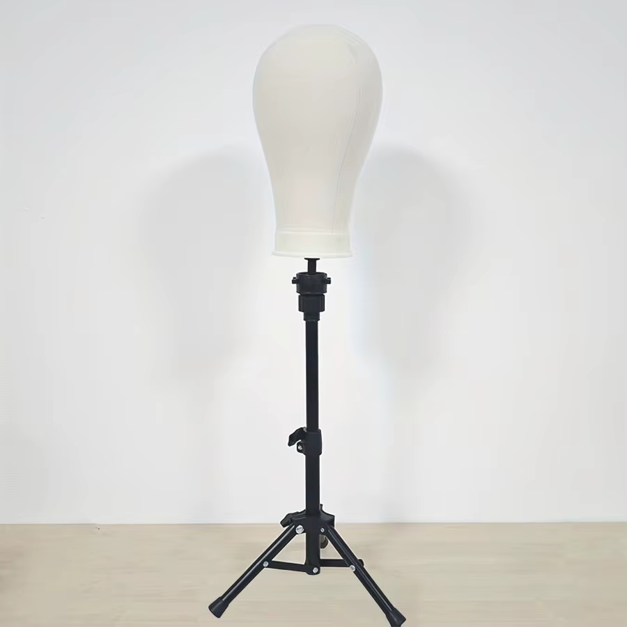 Mannequin de perruque de 22 pouces avec support de présentation et de fabrication