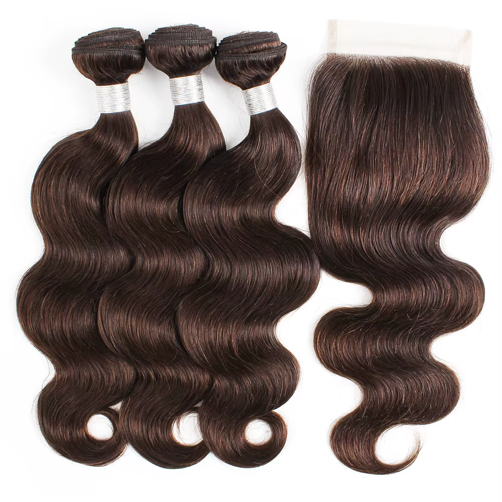 Couleur # 2 # Extensions de cheveux humains brésiliens Remy colorés