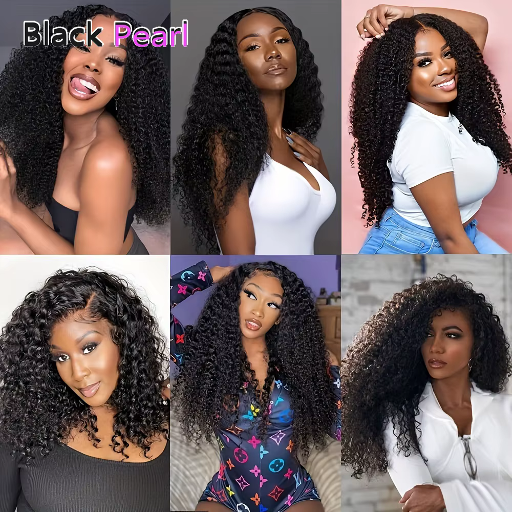 Extensions de cheveux bouclés à clipser Black Pearl Jerry Curly