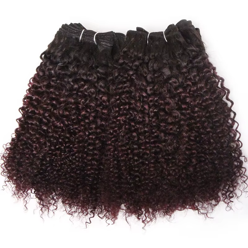 Bundles de cheveux brésiliens bouclés caution Curl avec fermeture