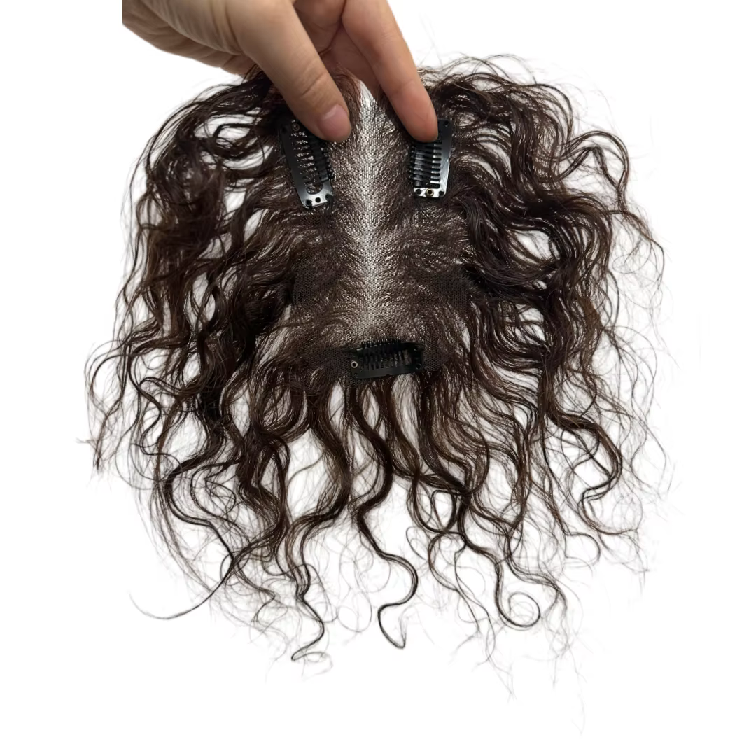 Topper de cheveux bouclés en cheveux naturels