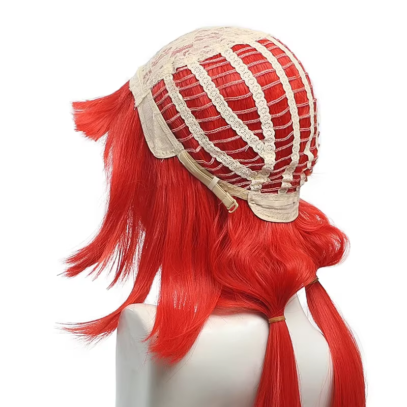 Genshin Impact Nilou Cosplay perruque cheveux synthétiques femmes longue perruque rouge queue de cheval perruque résistant à la chaleur perruques