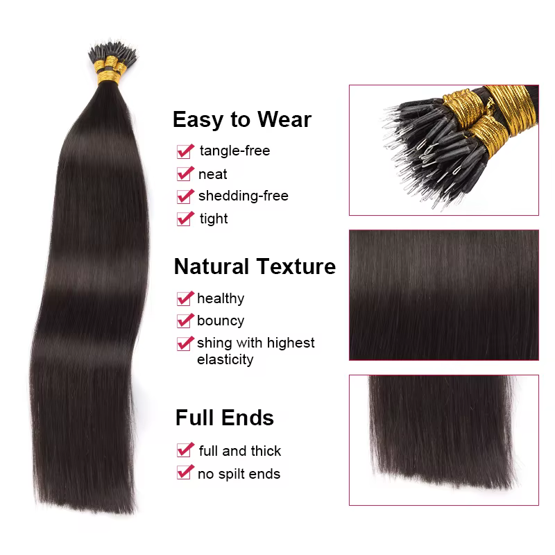 Femmes Extensions de cheveux humains droite Remy Extension