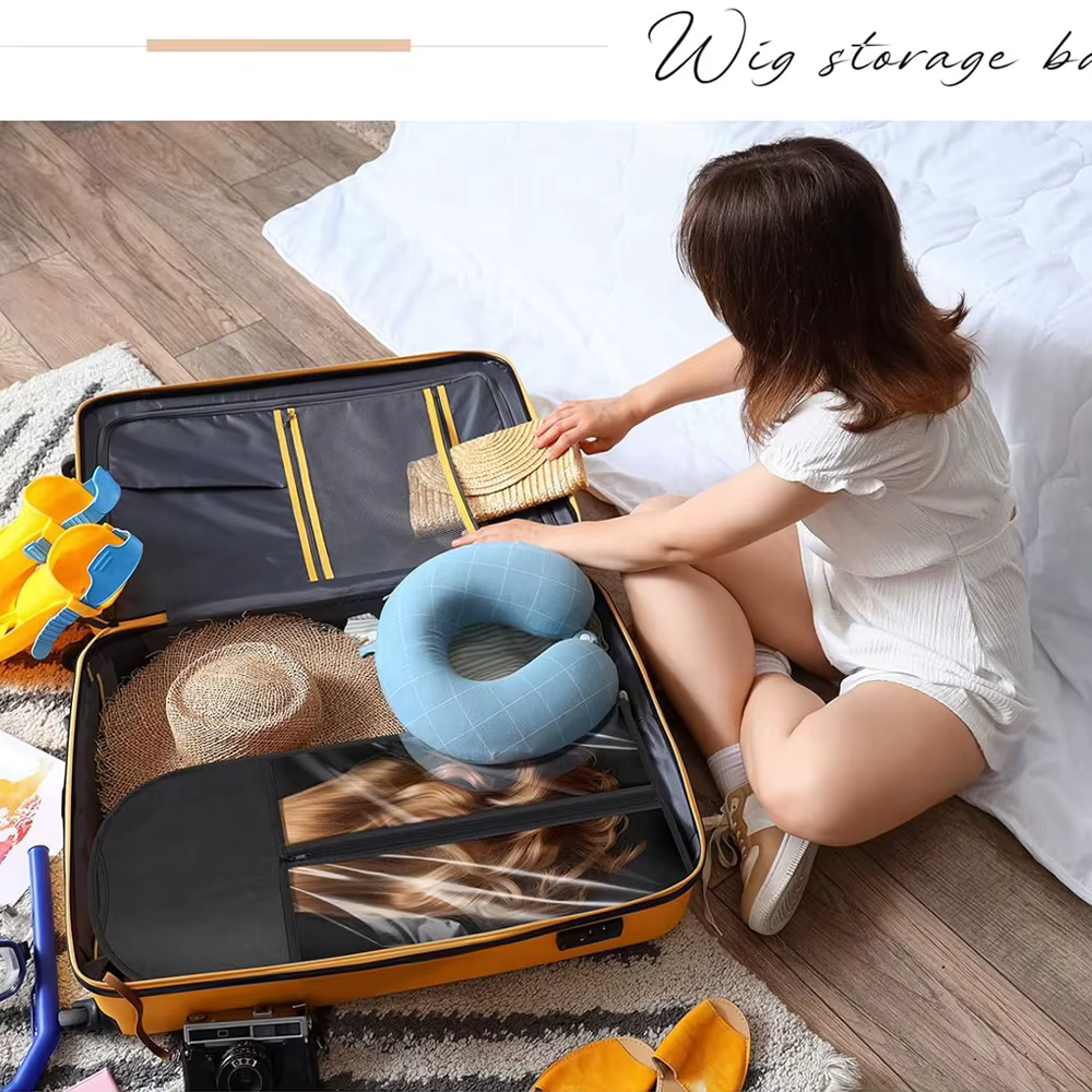 PRStyle-Cintre pour extensions de cheveux avec sac de rangement
