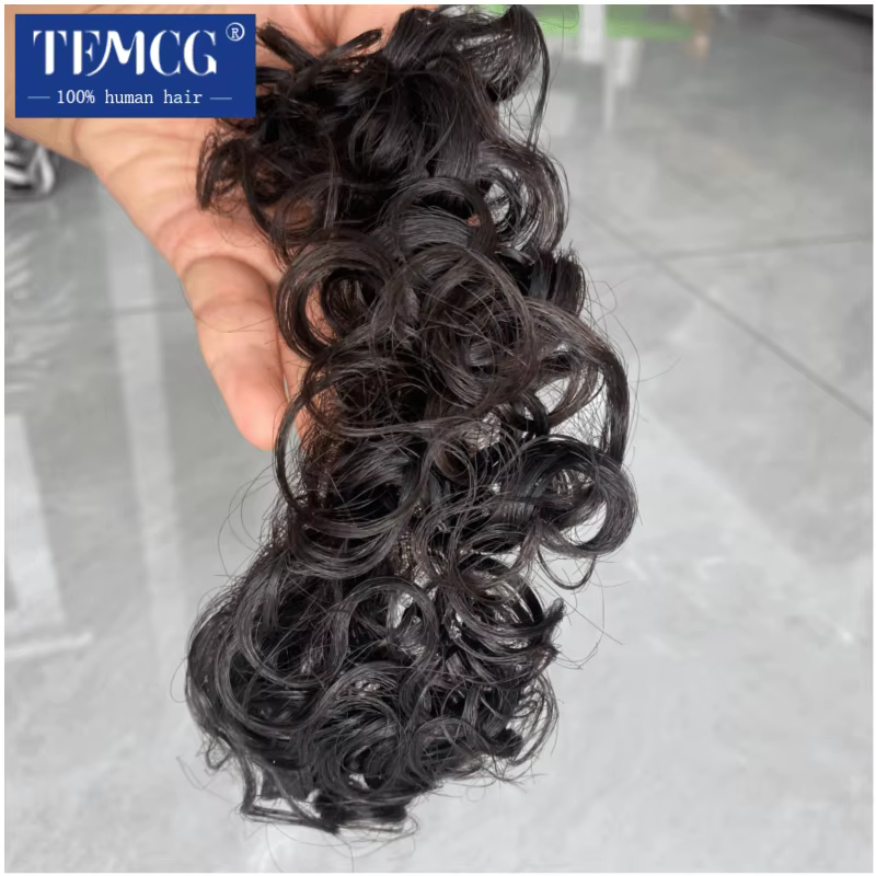 Cheveux bouclés réaliste avant délié 100% naturel