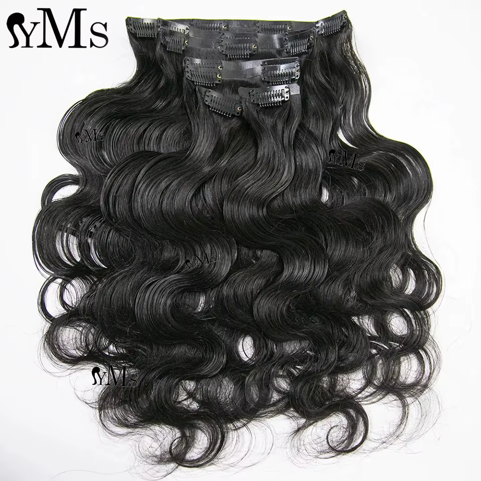 Clip de bord Invisible dans les Extensions de cheveux vague de corps YMS