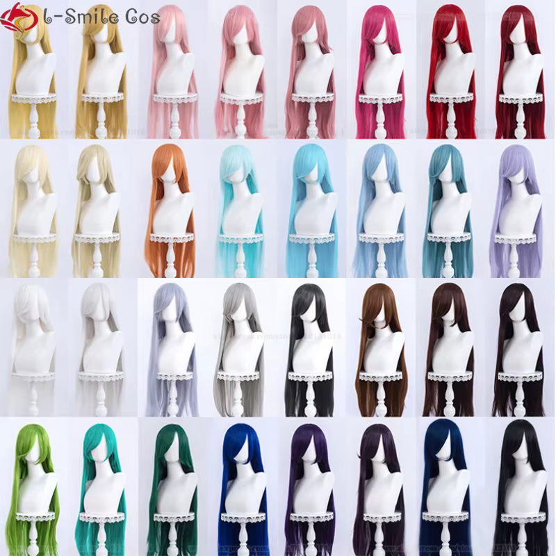 Perruque synthétique lisse et longue de 100cm pour femme