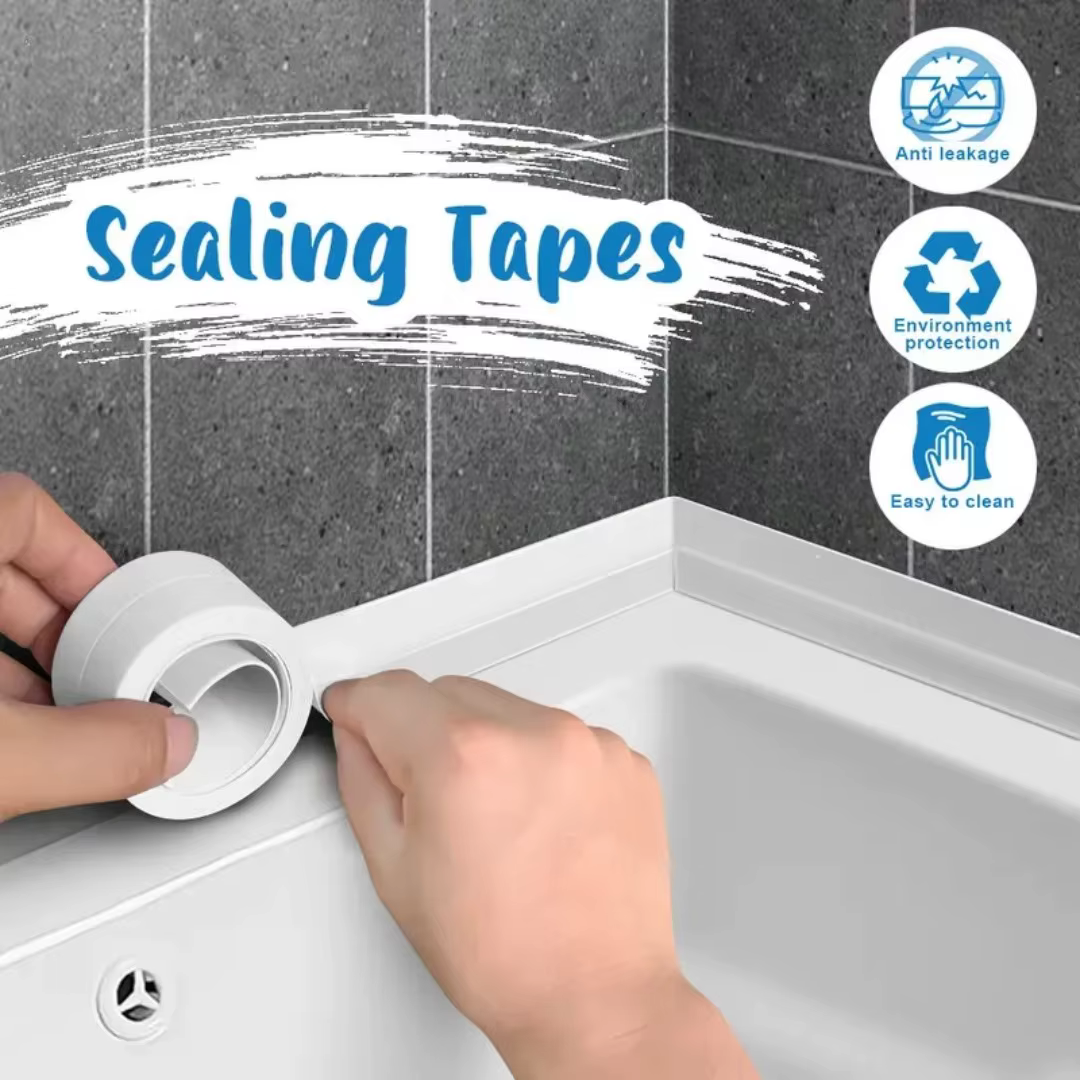 Ruban d'étanchéité étanche en PVC de 3,2 m pour évier de salle de bain, douche, baignoire et toilettes-autocollant mural auto-adhésif