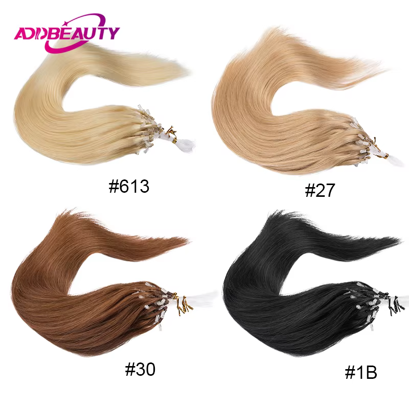 Extensions de cheveux humains droits pour femmes 50pcs ligne de pêche Extension