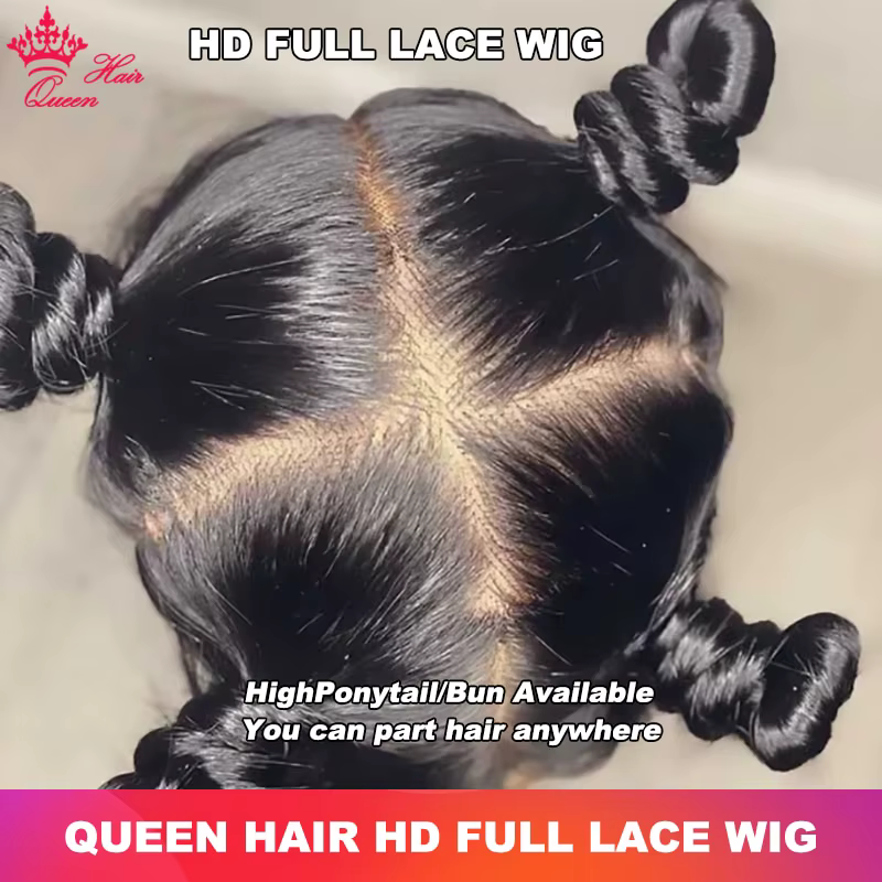 Queen Hair HD Full Lace Wig Body Wave / Straight Raw Human