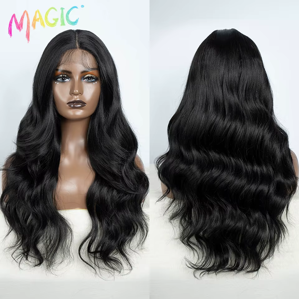Magic-Perruque Lace Front Wig Body Wave synthétique pour femme