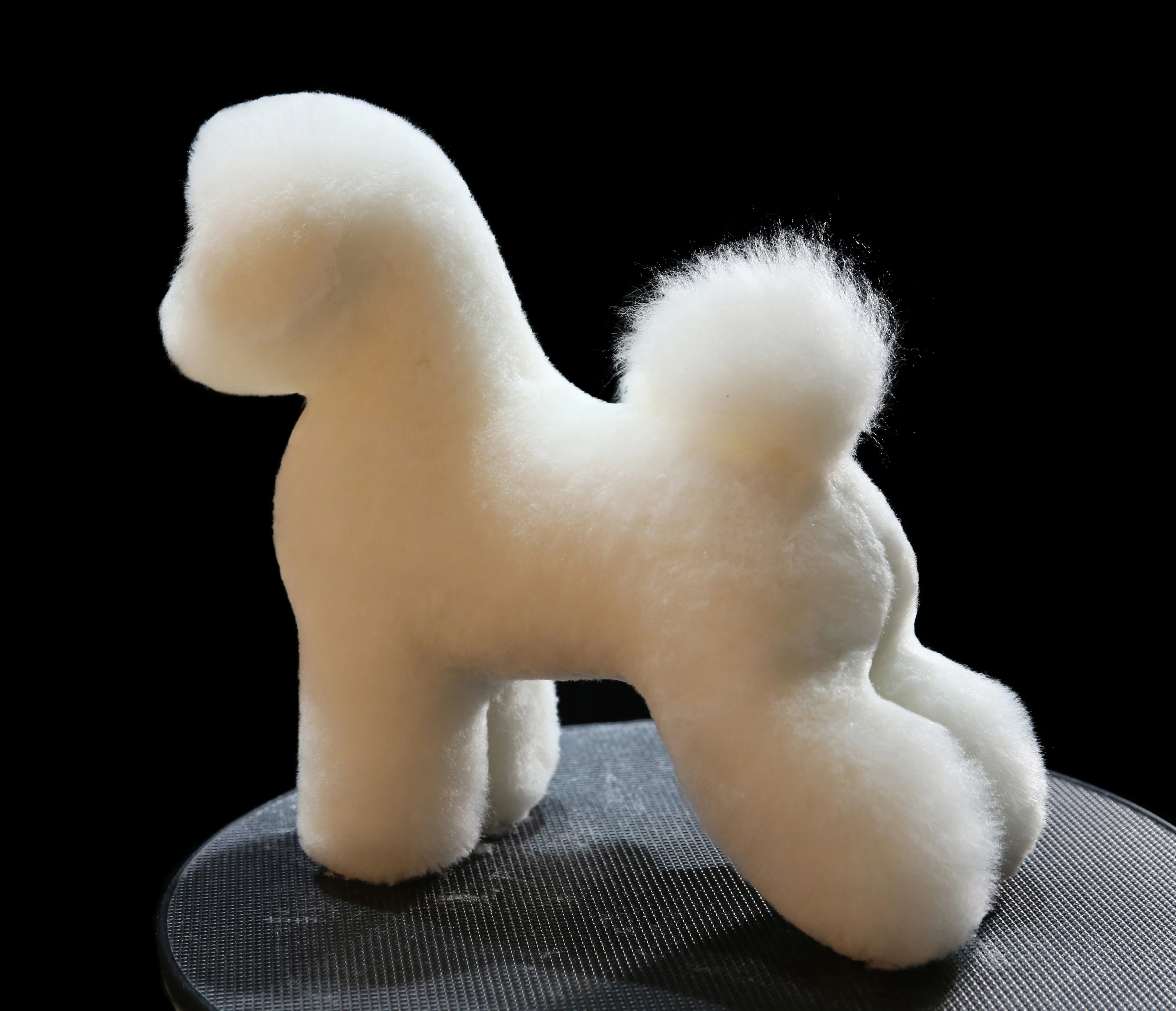 Perruque de cheveux complets Bichon pour la pratique du toilettage