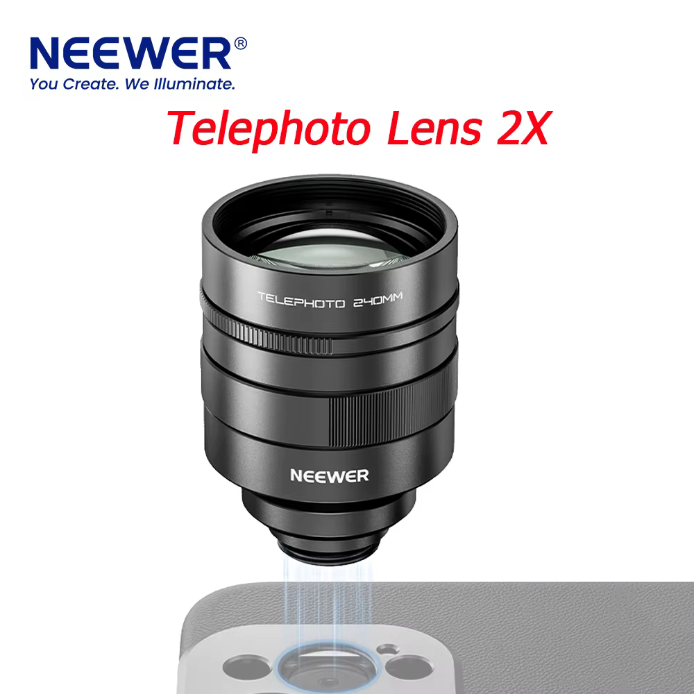NEEWER téléobjectif grossissement 2X objectif Macro externe pour iphone vivo Xiaomi oppo Samsung objectif de téléphone portable