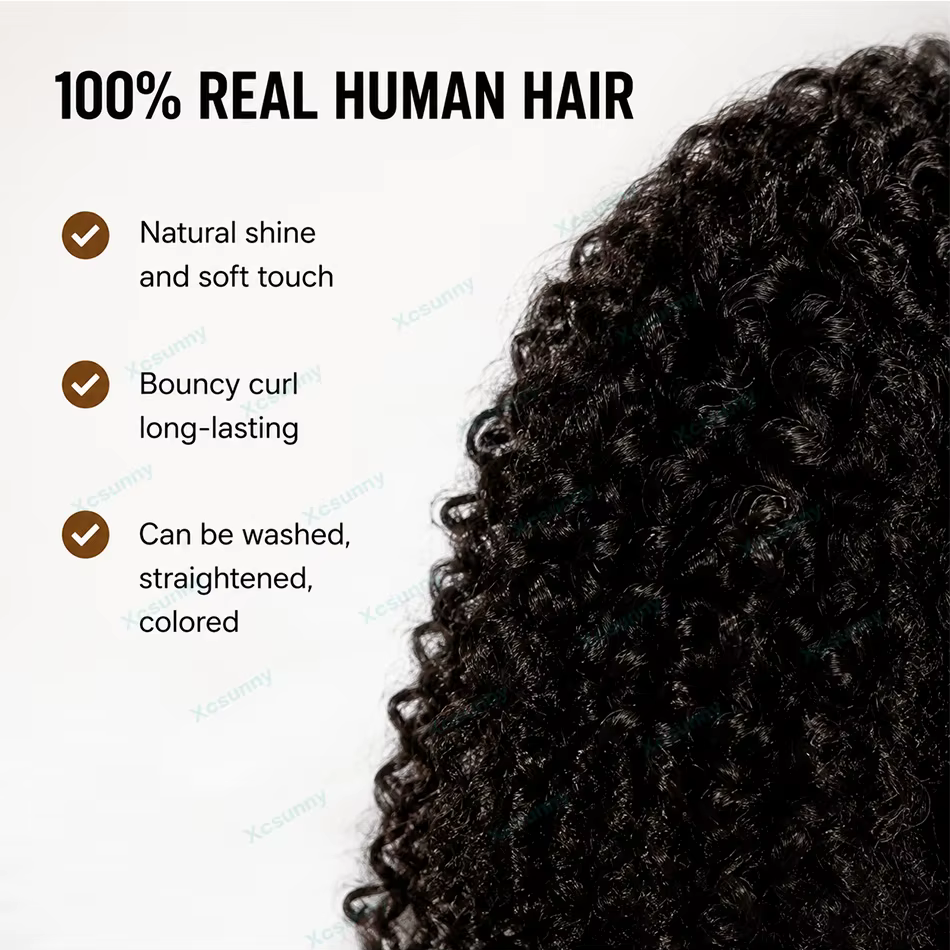 Afro crépus bouclés Microlink Extension de cheveux humains 4C Micro anneau Extensions