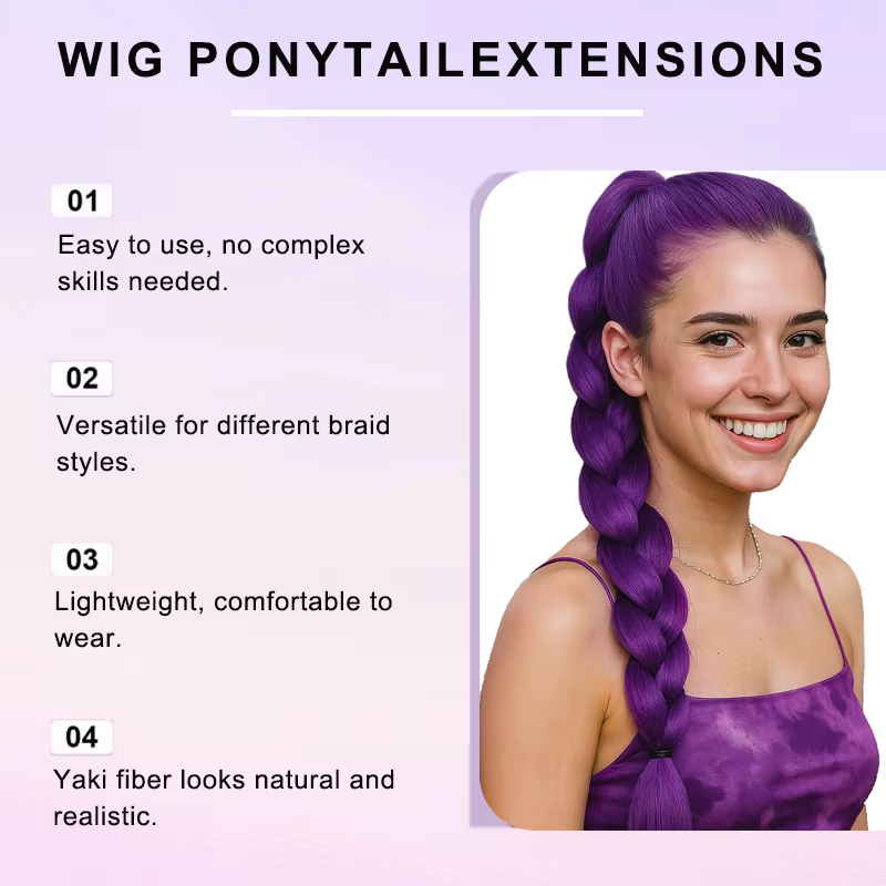 Extension de queue de cheval de Style Clip pour femmes avec pince à griffes-tresse moelleuse instantanée