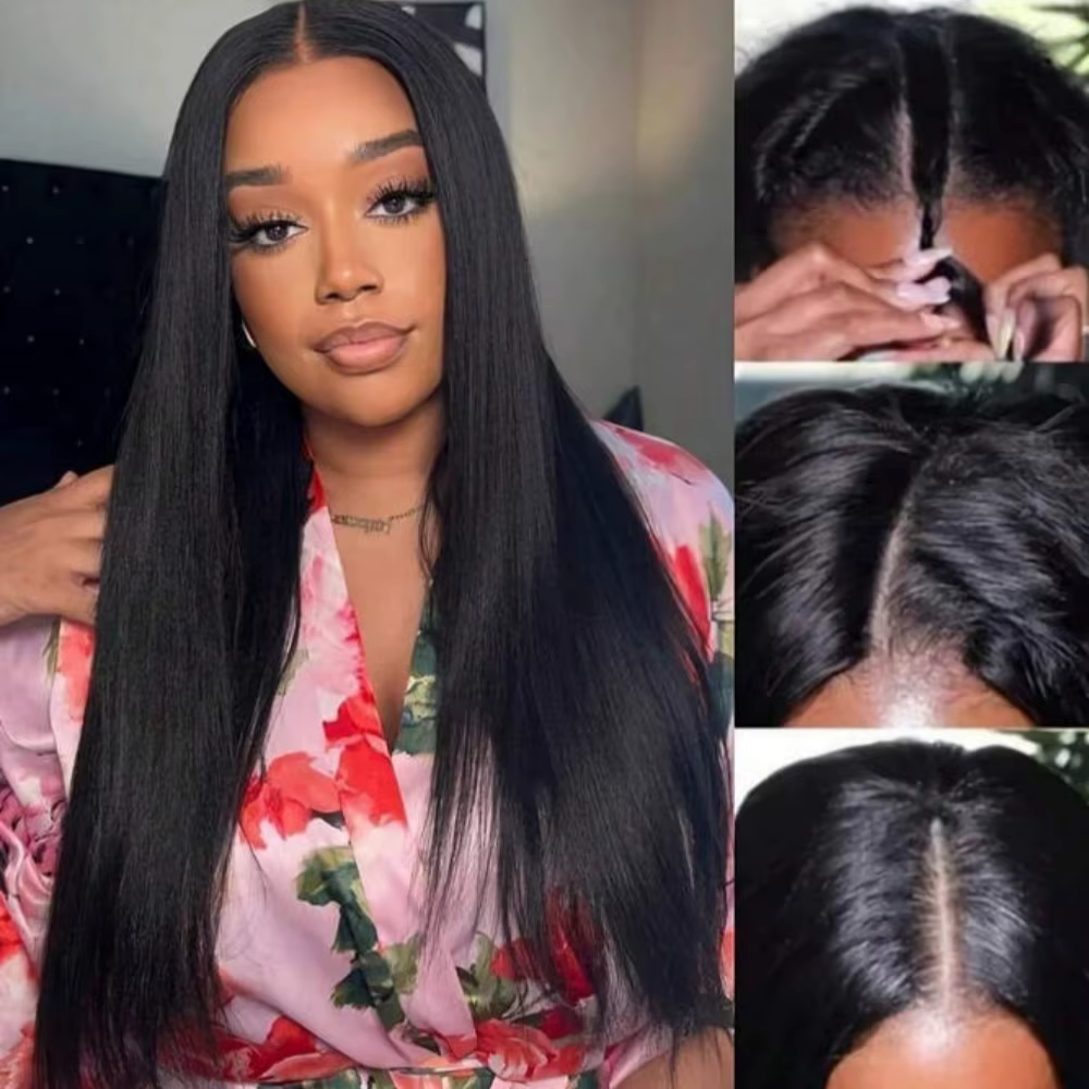 Perruques Lace Front sans colle Prêtes à Porter 13*4/13*6 Cheveux Humains Noirs Densité 250% Couleur Naturelle