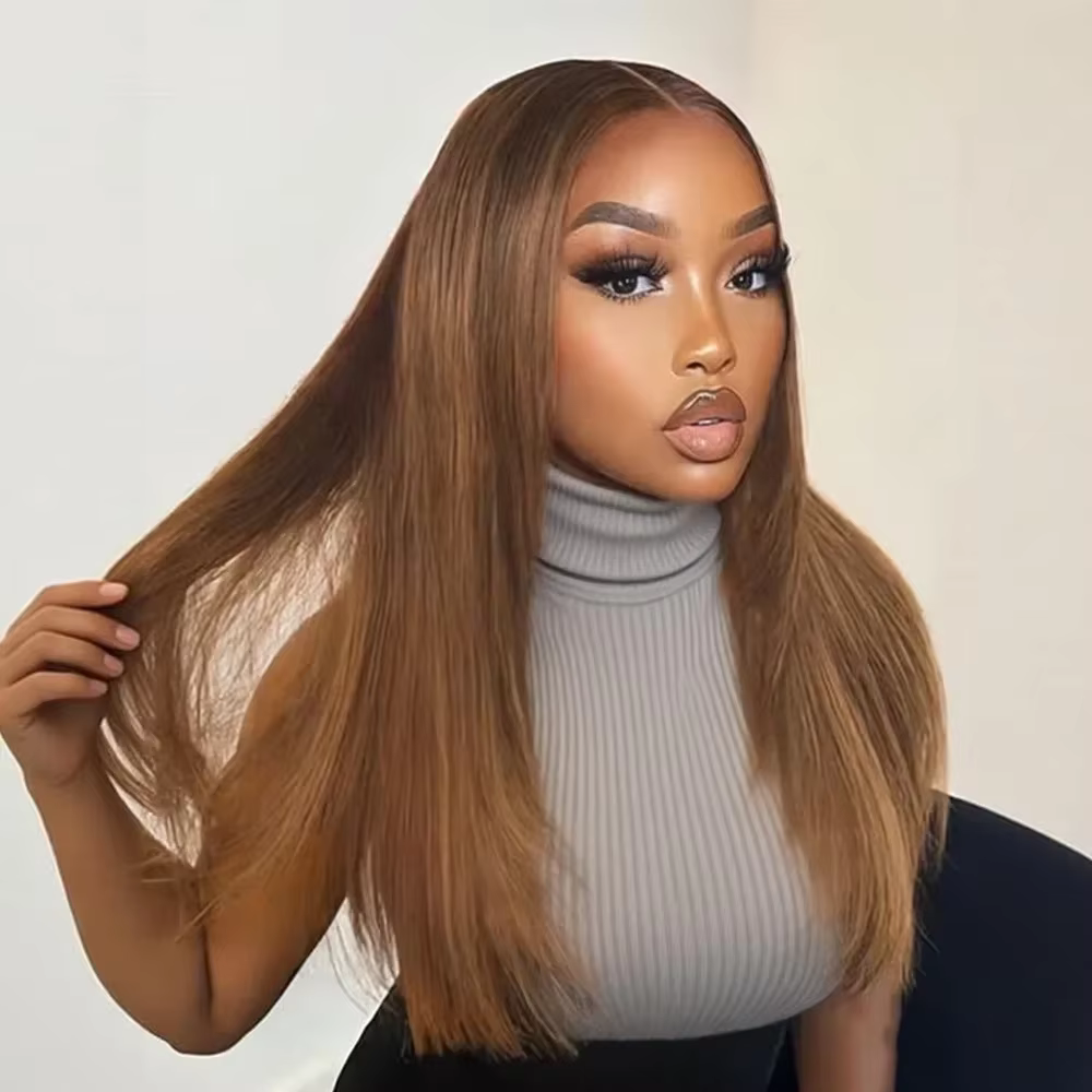 Perruque sans colle Blonde Caramel Go 7x5