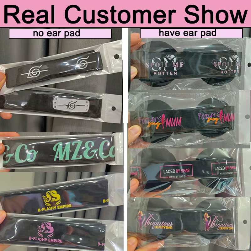 Bandes élastiques pour perruque avec Logo personnalisé