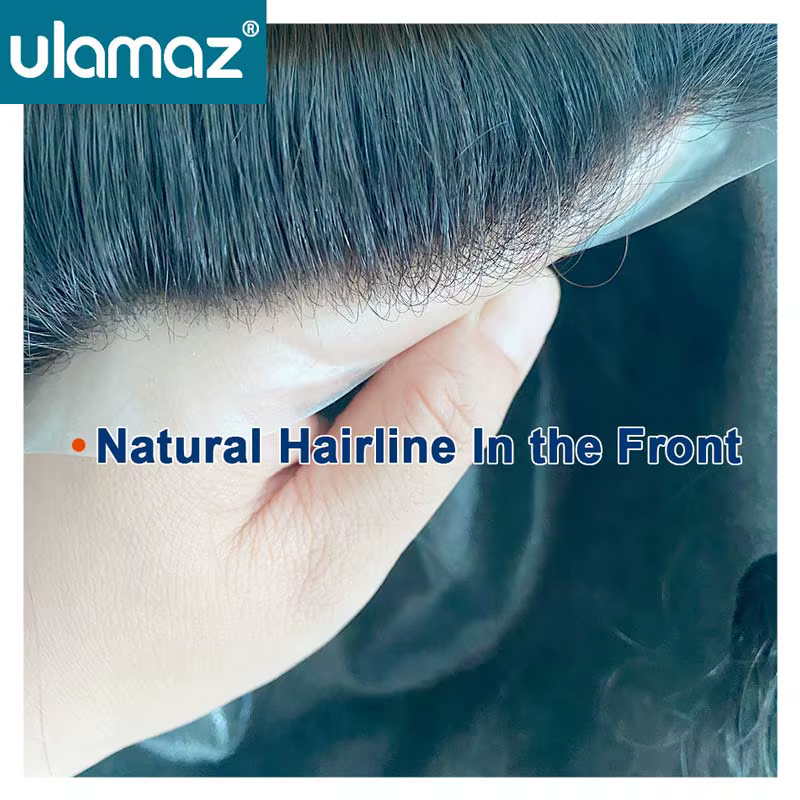Perruques de cheveux humains pleine PU