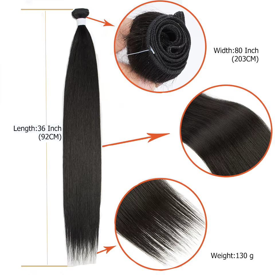 Mèches synthétiques naturelles lisses pour Salon de coiffure