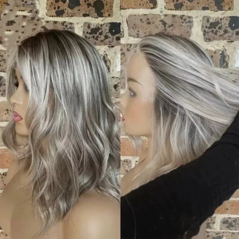 Perruque Lace Front Wig synthétique HD ombrée