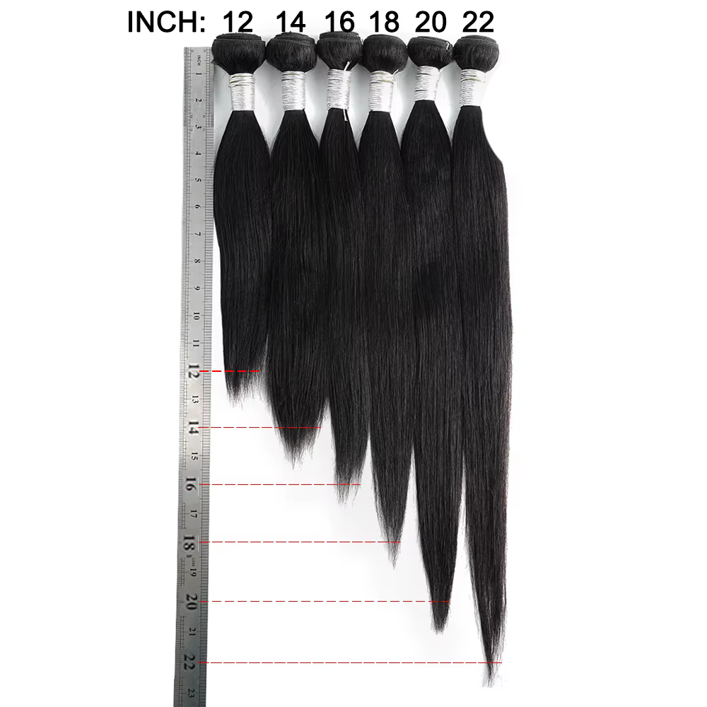 Extensions de cheveux naturels noirs Remy indiens